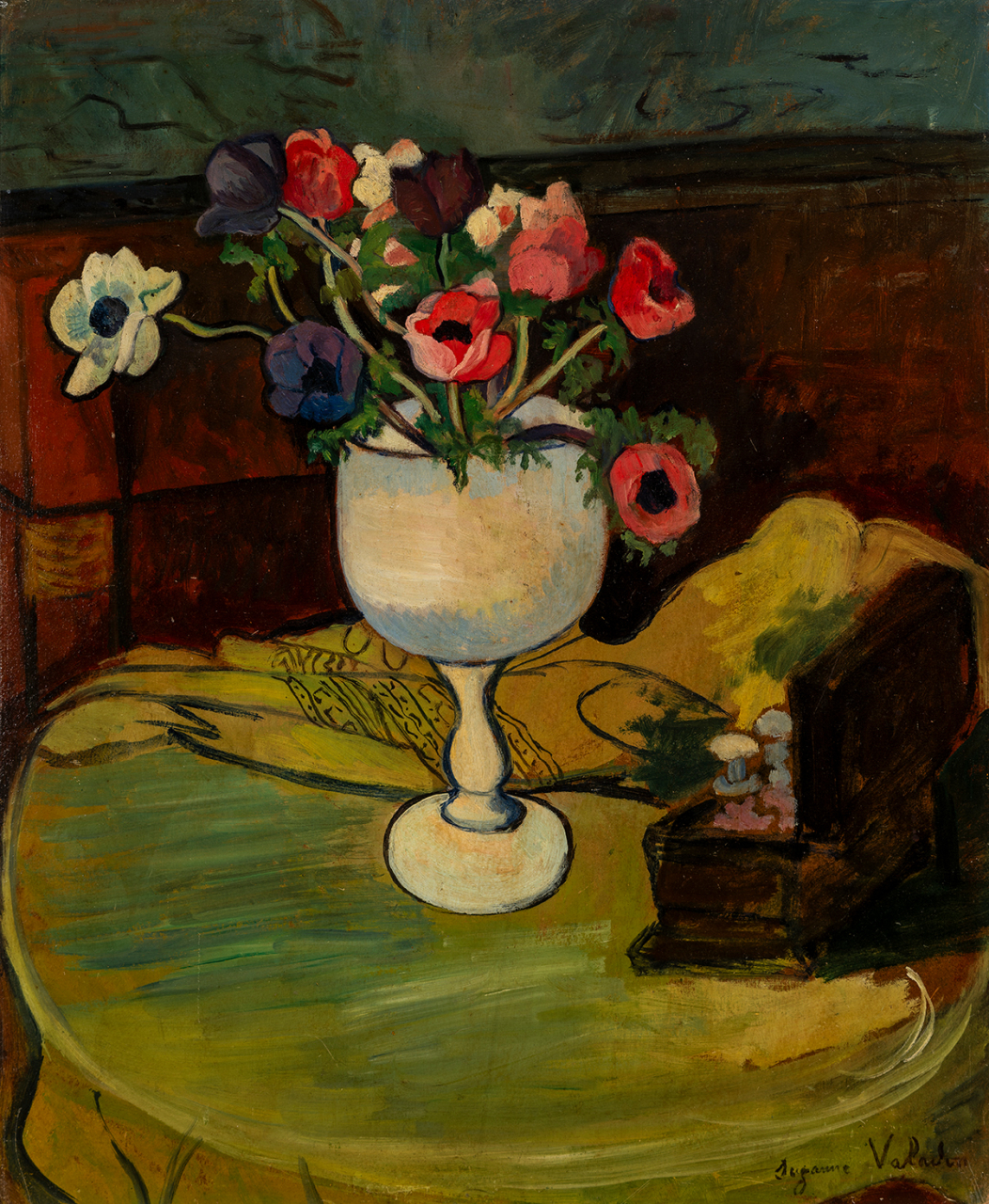 S. Valadon, Anémones au verre blanc © F. Pons, mTL Albi