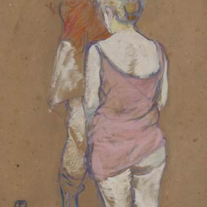 Deux femmes 1/2 nues de dos maison de la rue des Moulins