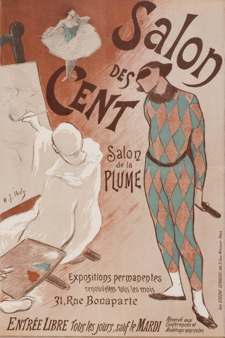 Affiche du Salon des Cent, 1894, lithographie en couleurs sur papier, 59,5 × 40,3 cm, collection Weisman & Michel
